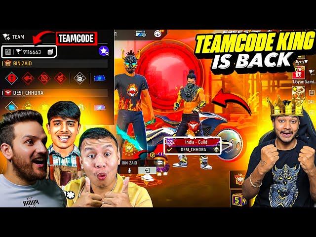 TEAM CODE KING IS BACK  DESI CHHORA ROCKED STREAMER SHOCKED FT. @binzaidfreefire