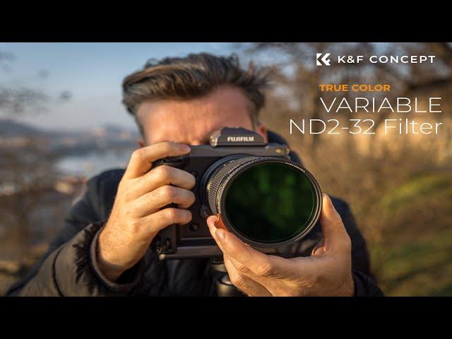 K&F CONCEPT TRUE COLOR Variable ND Filter ND2-ND32 Filter for Videographer Outdoor Videofilming