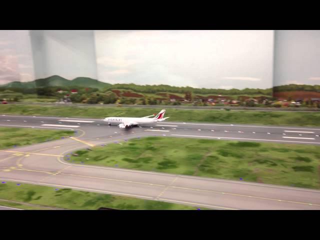 Plane landing at Miniature World in Hamburg