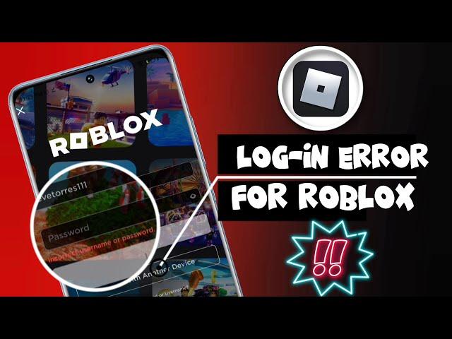 Fix Roblox Login Error | Roblox Login Issue | Solve Can't Login To Roblox Account