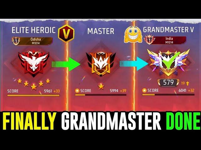 HEROIC TO GRANDMASTER DONE  6000+ SCORE HARD LOBBY GAMEPLAY - GARENA FREE FIRE