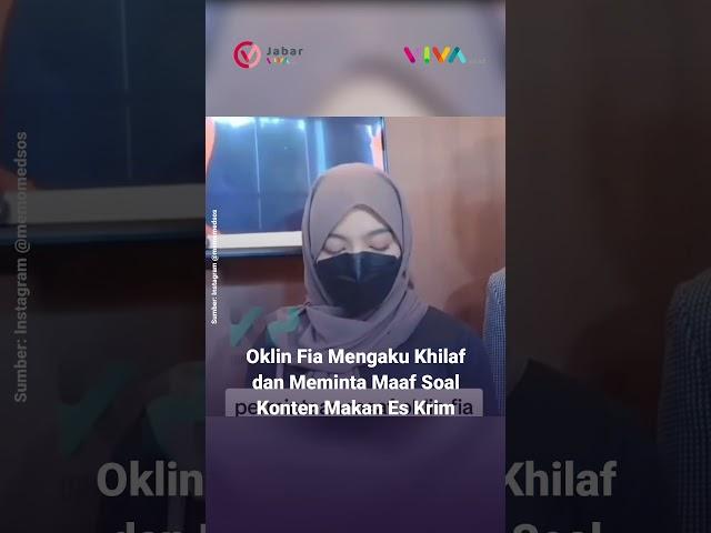 Oklin Fia Mengaku Khilaf Soal Konten Makan Es Krim #oklinfia #viral