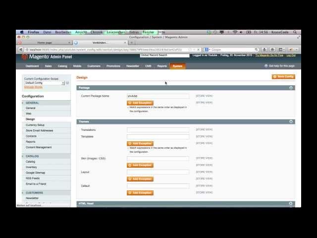 Magento Tutorial#1 - Theme erstellen - Deutsch