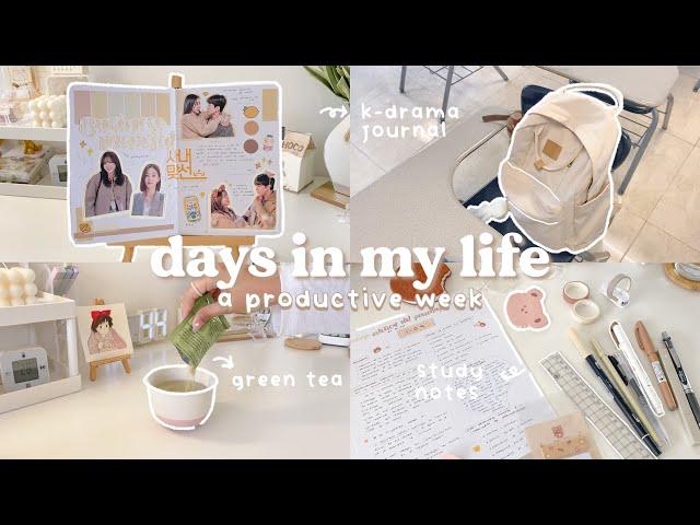 days in my life : starting a k-drama journal, going to college, how I make my study notes 