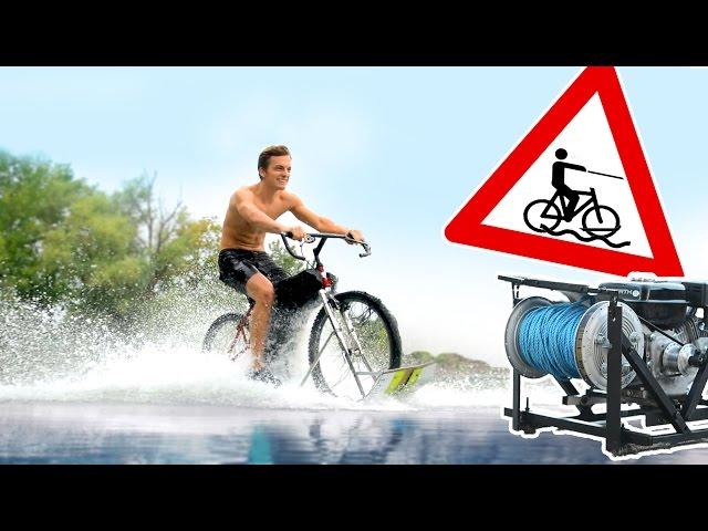 Mit dem Fahrrad über den See?! | Wakebike und Wakeboard WINCH bauen