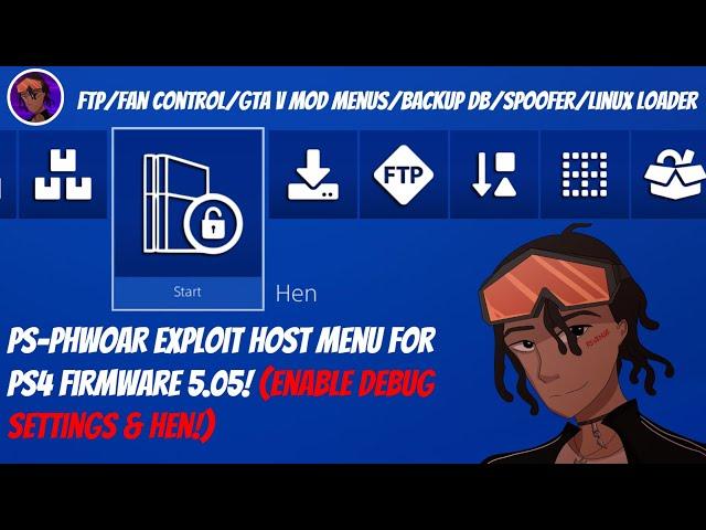 PS-Phwoar Exploit Host Menu For PS4 Firmware 5.05! | FTP, Mod Menus, Linux, Fan Control, Spoofer