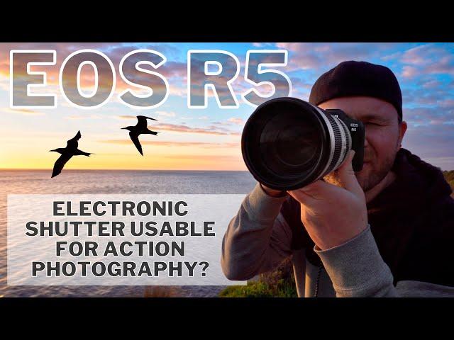 EOS R5 - Is the ELECTRONIC SHUTTER usable for ACTION Photography? When to use it & AUTOFOCUS update