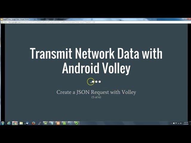 Transmit Network Data with Android Volley (5 of 6)