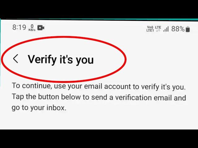 How to fix samsung verify your account | samsung account verify it's you,account verification bypass