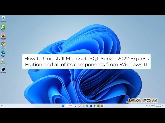 How to uninstall SQL Server 2022 Express Edition and all its components from Windows 11