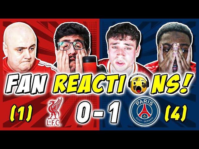 LIVERPOOL FANS IN TEARS REACTION TO LIVERPOOL (1) 0-1 (4) PSG | CHAMPIONS LEAGUE FAN REACTIONS