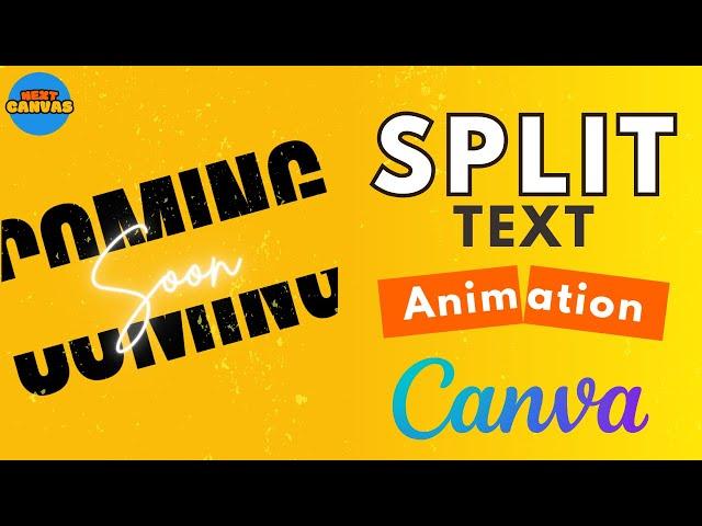 How to create Split Text Animation in Canva | Split Typography | Text Effect Canva Tutorial