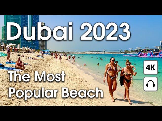 Dubai  The Most Popular Beach, The Beach , JBR  [ 4K ] Walking Tour