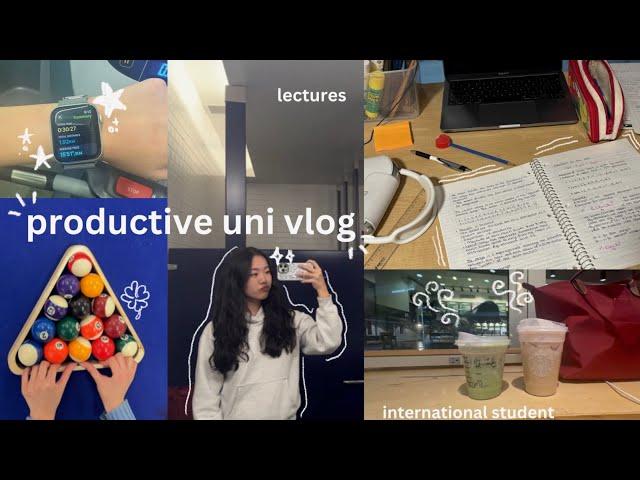 productive uni vlog as an international student | SFU, studying, gym, grwm, friend hangouts