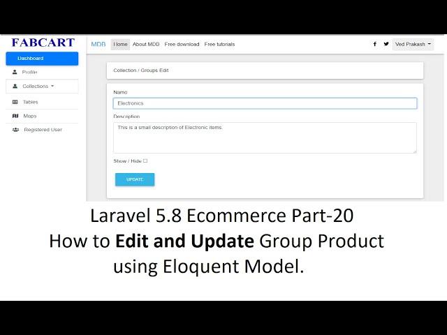 Laravel 5.8 Ecommerce Part-20 | How to Edit and Update Group Product using Eloquent Model.