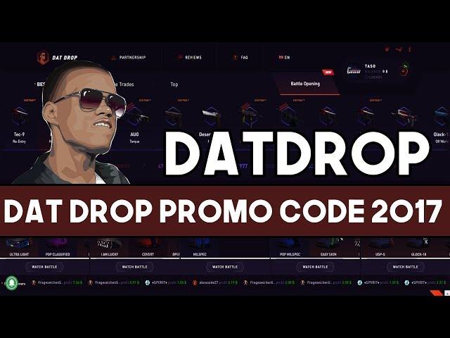 HOW TO USE DAT DROP PROMO CODE 2017! (CSGO CASE OPENING SITE)