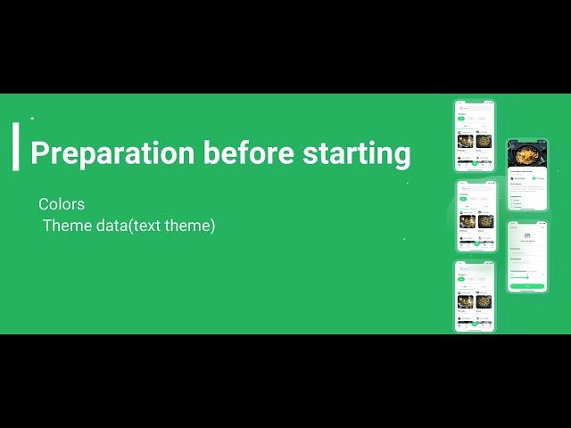 flutter theme data and color file  for food app , part 1