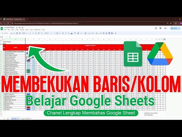 Cara Membekukan (Freeze) Baris Dan Kolom Pada Google Sheets