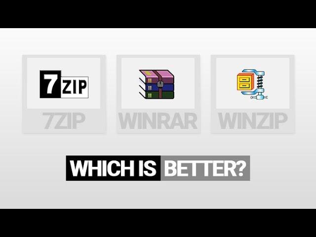 Best Free Archiver Software - WINZIP vs 7zip vs WINRAR