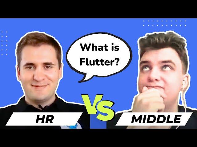 Flutter Interview of a MIDDLE Developer with HR | What's Going On? 