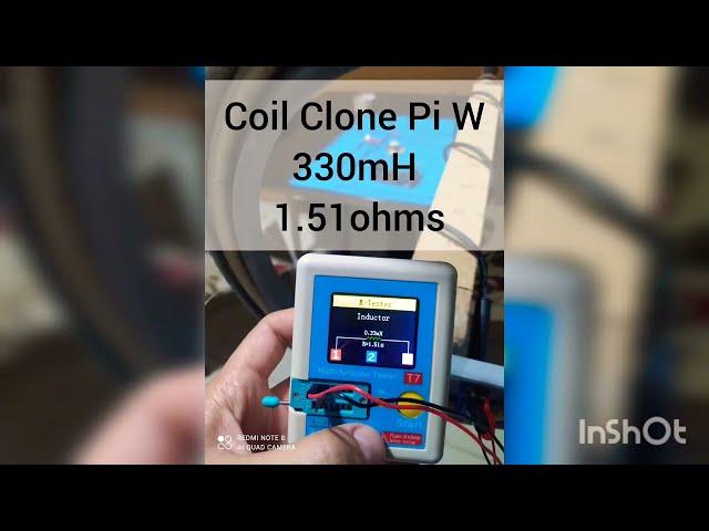 Test coil metal detector Clone pi W black board