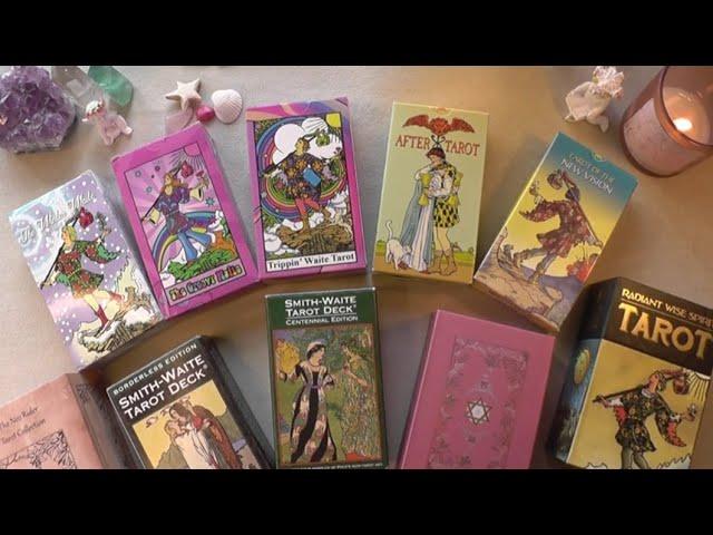 My Rider Waite Tarot Collection & Spin-offs of the RW Tarot. Some original and fun decks.