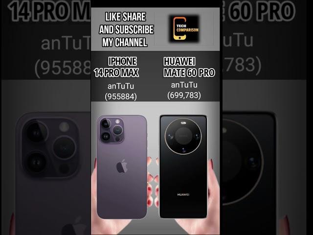 iPhone 14 pro max Vs huawei mate 60 Pro antutu score