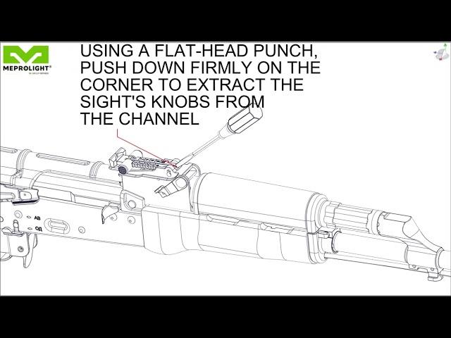 TRU-DOT® Self-Illuminated AK/AKM Sight Rear Sight Installation