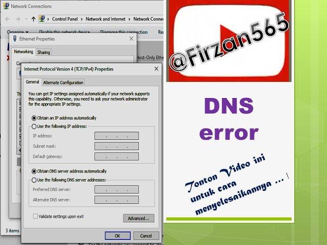 Cara Mengatasi DNS Error Pada Windows@firzan565