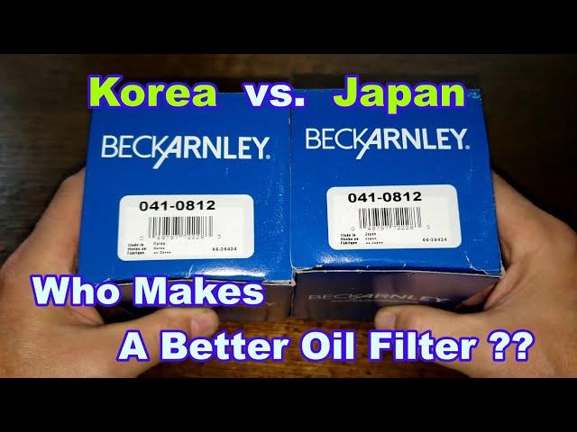 BeckArnley Oil Filter 041-0812 Cut Open Oil Filter Comparison