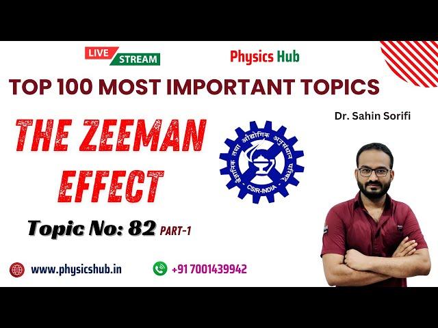 Lec-82 | The Zeeman Effect | CSIR-NET 2024 December and GATE 2025 Physics