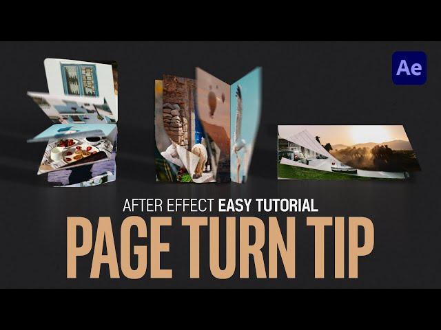 After Effects Easy Page Turn Animated Tip Tutorial