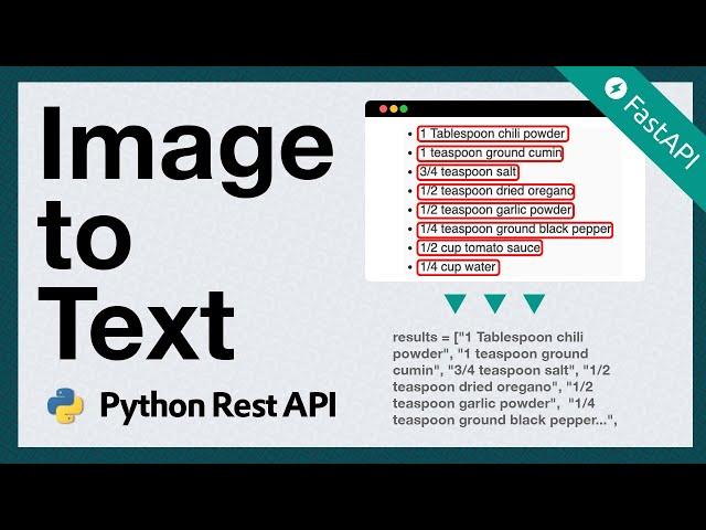 Python & FastAPI Tutorial: Create an ai microservice to extract text from images.