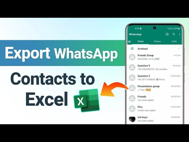 How to Export WhatsApp Contacts to Excel 2024