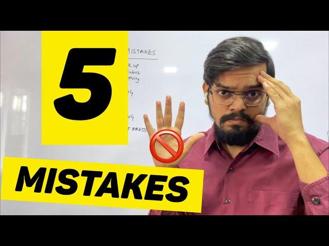 Top 5 MISTAKES by GATE 2024 aspirants