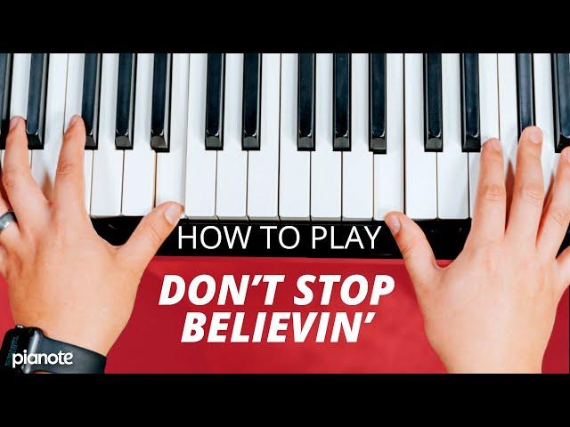 How to Play "Don't Stop Believin" by Journey (Piano Lesson + PDF sheet music)