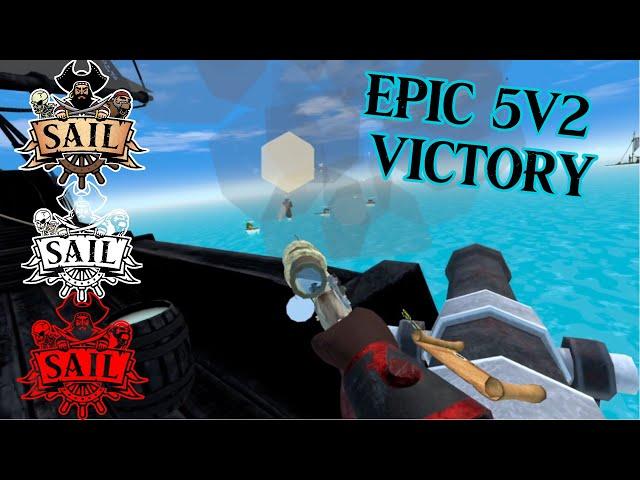 Epic 5v2 in Sea Of Thieves Vr - Sail