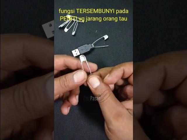 fungsi TERSEMBUNYI peniti yang jarang orang tau #diy #kreatif #idekreatif