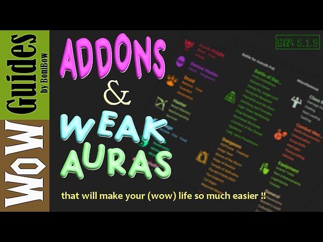 Addons to make your gameplay so much easier!  2019|BFA|8.1.5