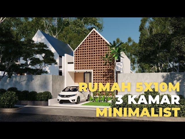 RUMAH 5X10M 3 KAMAR TIDUR | 50 M2 | TINY HOUSE | JASA ARSITEK ONLINE