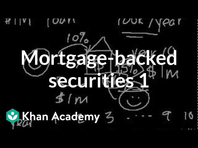 Mortgage-backed securities I | Finance & Capital Markets | Khan Academy