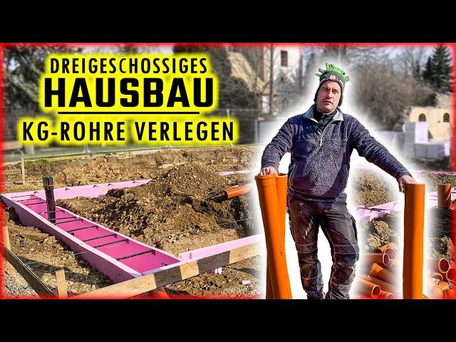 KG ROHRE für ABWASSER & LEERROHRE verlegen! | DREIGESCHOSSIGES HAUS #02 | Home Build Solution