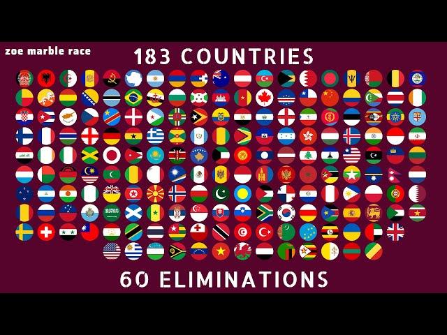 World Marble Race 183 Countries & 60 Eliminations - Simple Marble Race