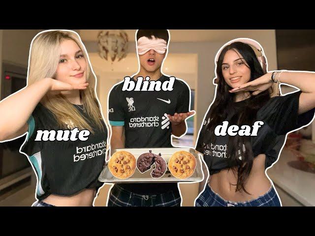 BLIND DEAF MUTE BAKING CHALLENGE!!