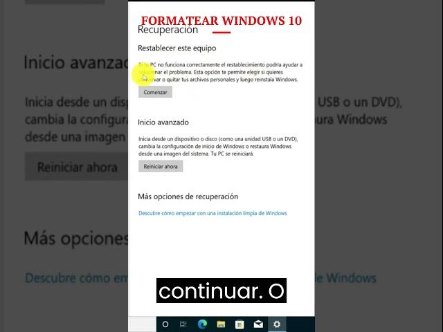 Formatear o Restaurar #windows  10/11 SIN USB   #informatica #pcgaming #pc #argentina