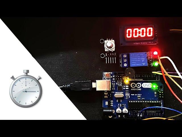 Arduino Minute Count Down Timer On off Relay using Rotary encoder & TM1637 display