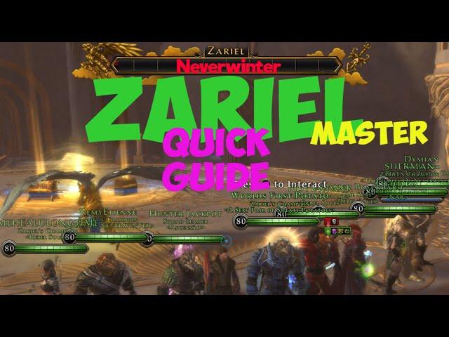 Neverwinter - How to "really" do Master Zariel