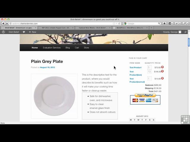 WordPress for E-Commerce - 46/132  - Ultra Simple PayPal SC Custom Checkout Button