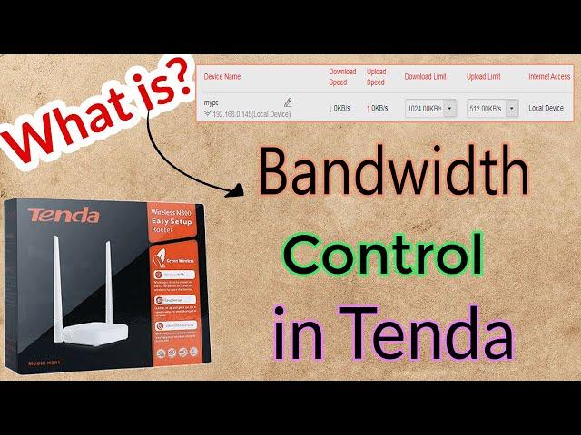 How to set Bandwidth Control in tenda router n301 2021