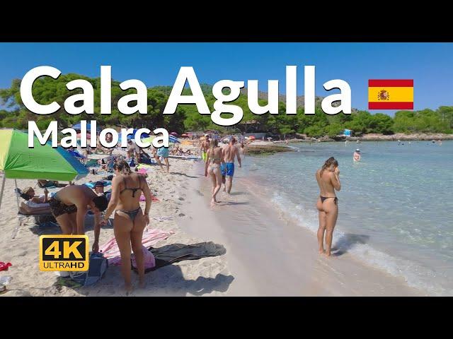 Cala Agulla Beach Walk Mallorca 4K Balearic Islands Majorca Spain 